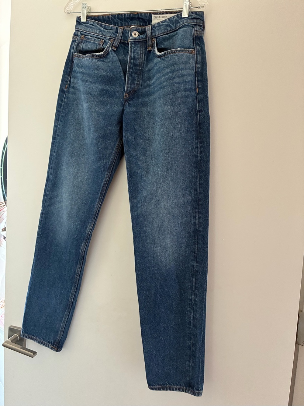 rag & bone Slim Straight Blue Jeans